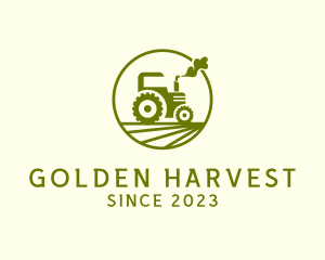 Tractor Farm Crop logo design