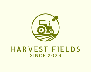 Tractor Farm Crop logo design