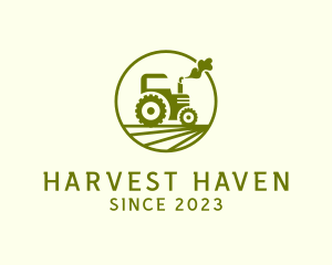 Tractor Farm Crop logo design