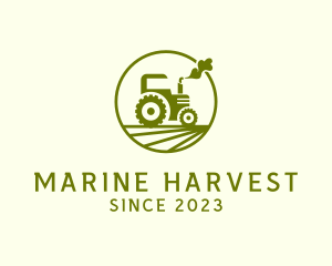 Tractor Farm Crop logo design