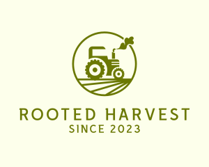 Tractor Farm Crop logo design