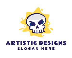 Skull Graffiti Artist logo design