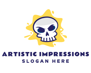 Skull Graffiti Artist logo design