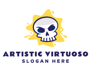 Skull Graffiti Artist logo design