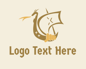 Dragon Medieval Ship  logo