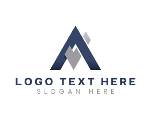 Triangle Modern Business Letter A logo