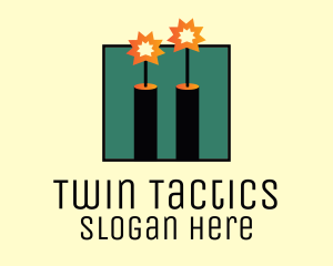 Twin Dynamite Badge logo design