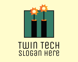 Twin Dynamite Badge logo design