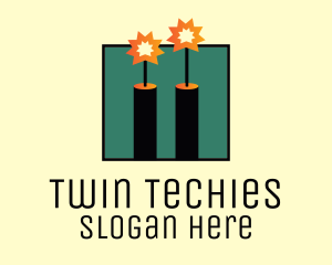 Twin Dynamite Badge logo design