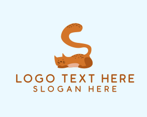 Playful Cat Letter S logo