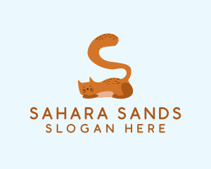 Playful Cat Letter S logo design