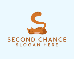 Playful Cat Letter S logo design