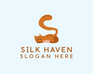 Playful Cat Letter S logo design