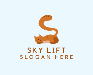 Playful Cat Letter S logo design