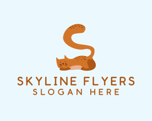 Playful Cat Letter S logo design