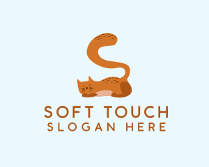 Playful Cat Letter S logo design