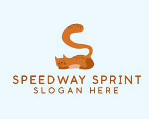 Playful Cat Letter S logo design