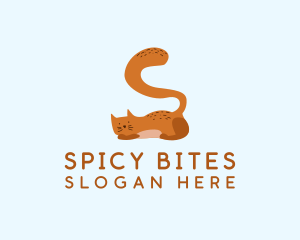 Playful Cat Letter S logo design