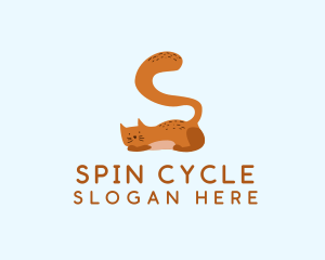 Playful Cat Letter S logo design