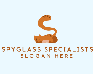 Playful Cat Letter S logo design