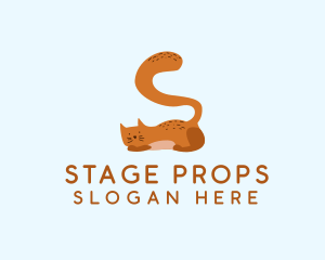 Playful Cat Letter S logo design