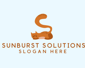 Playful Cat Letter S logo design