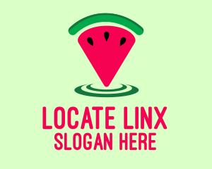 Watermelon Location Pin logo