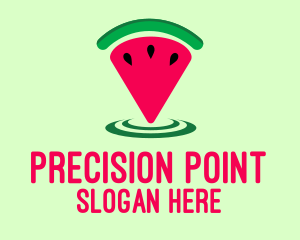 Watermelon Location Pin logo