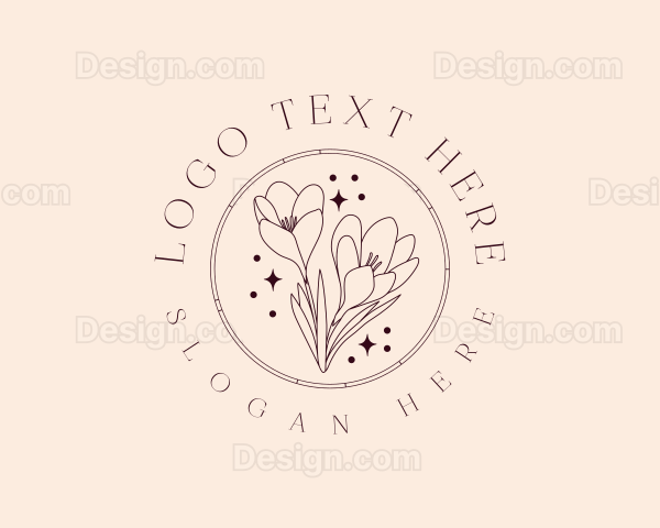 Flower Tulip Garden Logo