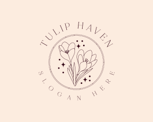 Flower Tulip Garden logo design