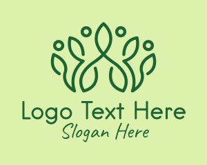 Green Botanical Crown logo