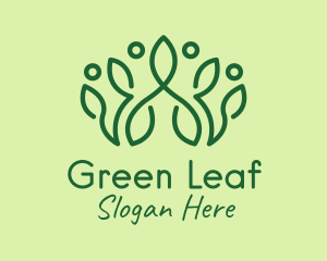 Green Botanical Crown logo