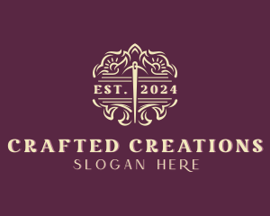 Handcrafted Needle Stitching logo design