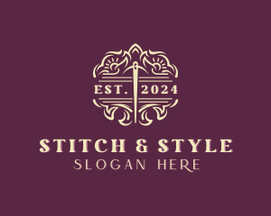 Handcrafted Needle Stitching logo design