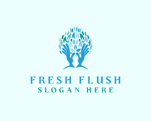 Tree Hand Wellness logo design