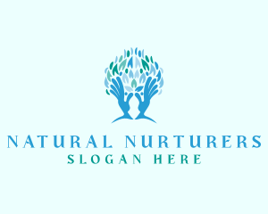 Tree Hand Wellness logo design