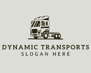 Flatbed Truck Shipping logo design