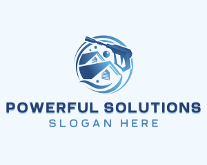 Housekeeping Sanitation Power Washer logo design