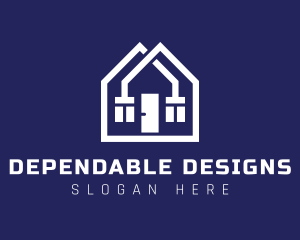 Real Estate House Structure logo design