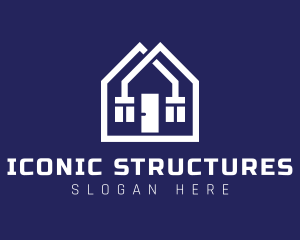 Real Estate House Structure logo design