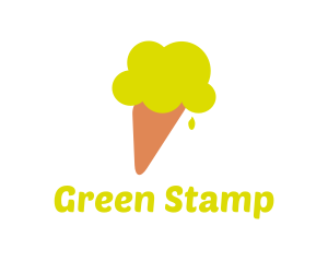 Lemon Lime Gelato Ice Cream logo design