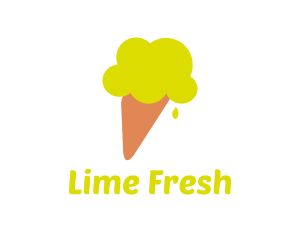 Lemon Lime Gelato Ice Cream logo design