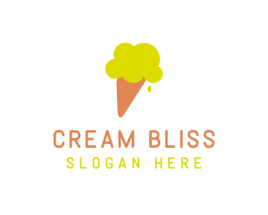 Lemon Lime Gelato Ice Cream logo design