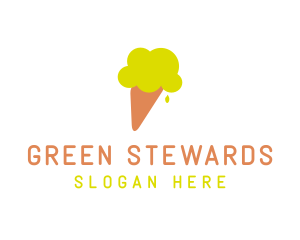 Lemon Lime Gelato Ice Cream logo design