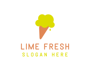 Lemon Lime Gelato Ice Cream logo design