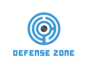 Blue Maze Target logo design