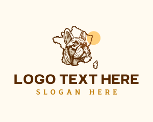 Canine Bulldog Pet logo