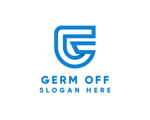 Shield Outline Letter G logo design