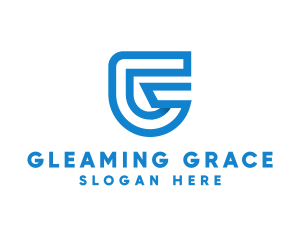 Shield Outline Letter G logo design