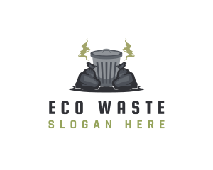 Trash Bin Disposal Waste logo design